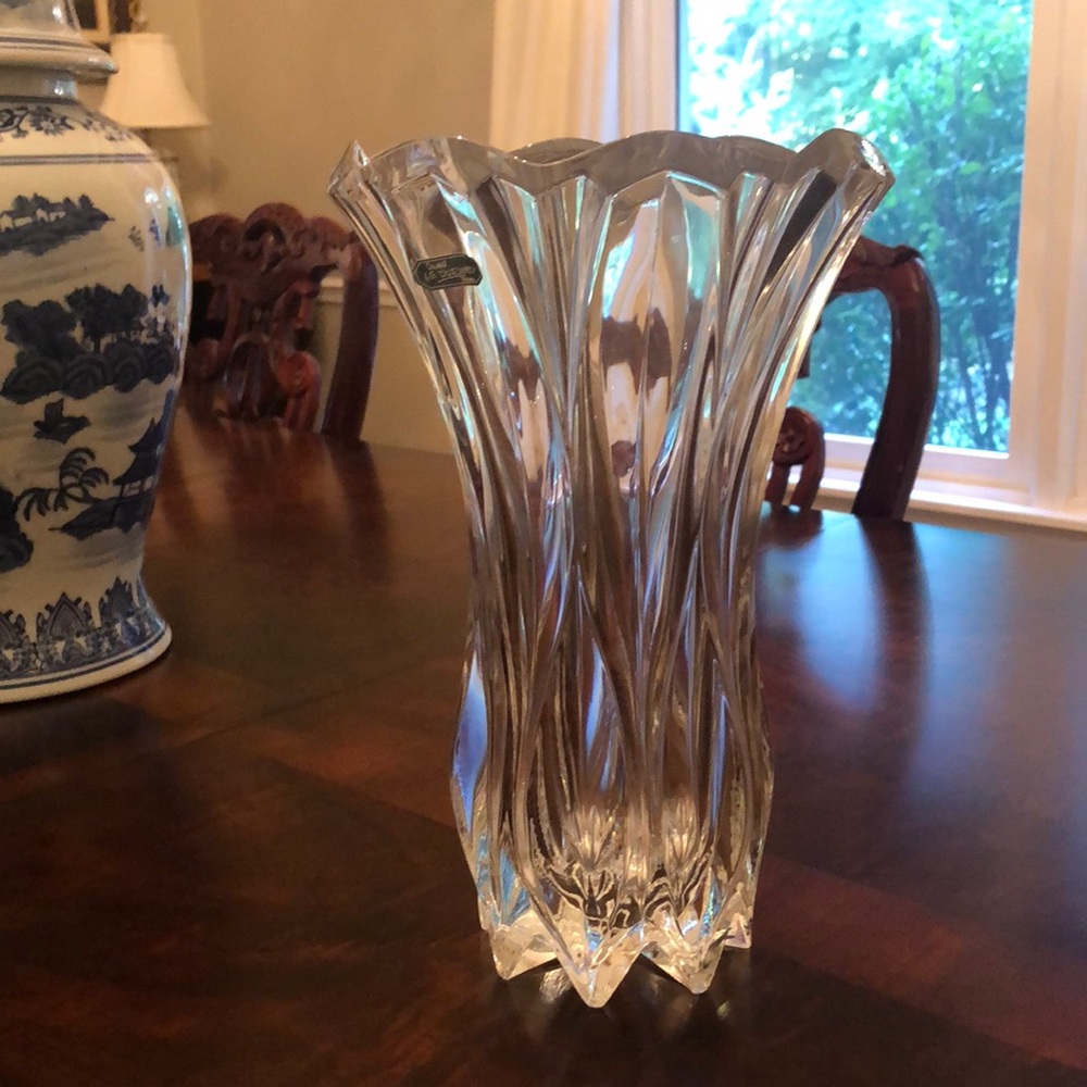 J G Durand l Vintage Crystal Floral Vase France - Picture 1 of 6